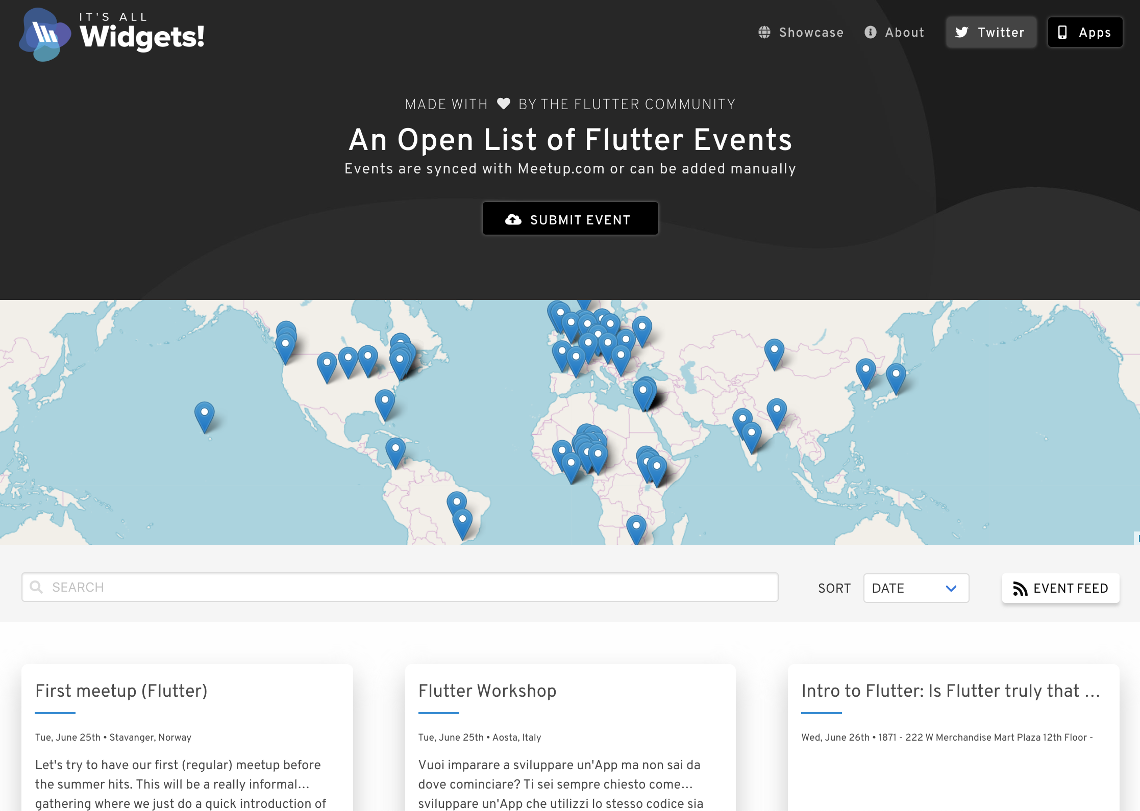 An Open List Of Flutter Events Flutter Events